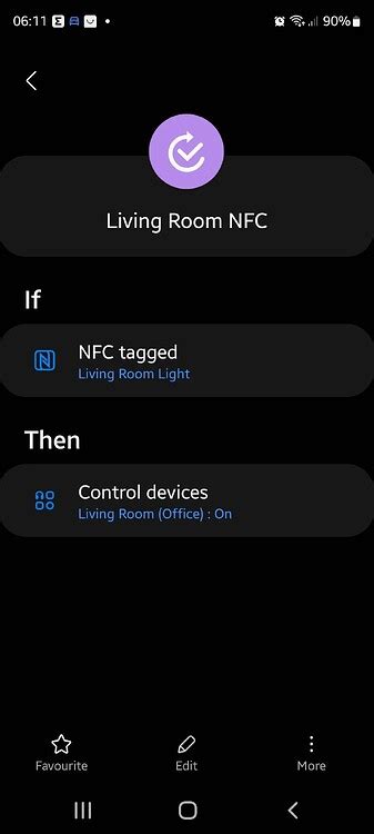 Activate a smartthings scene with an NFC tag using a 